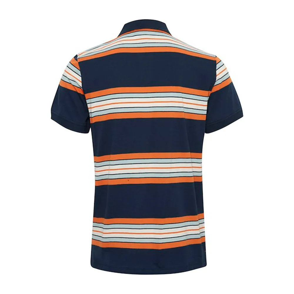 Blend Polo Shirt - Navy/Orange/Blue