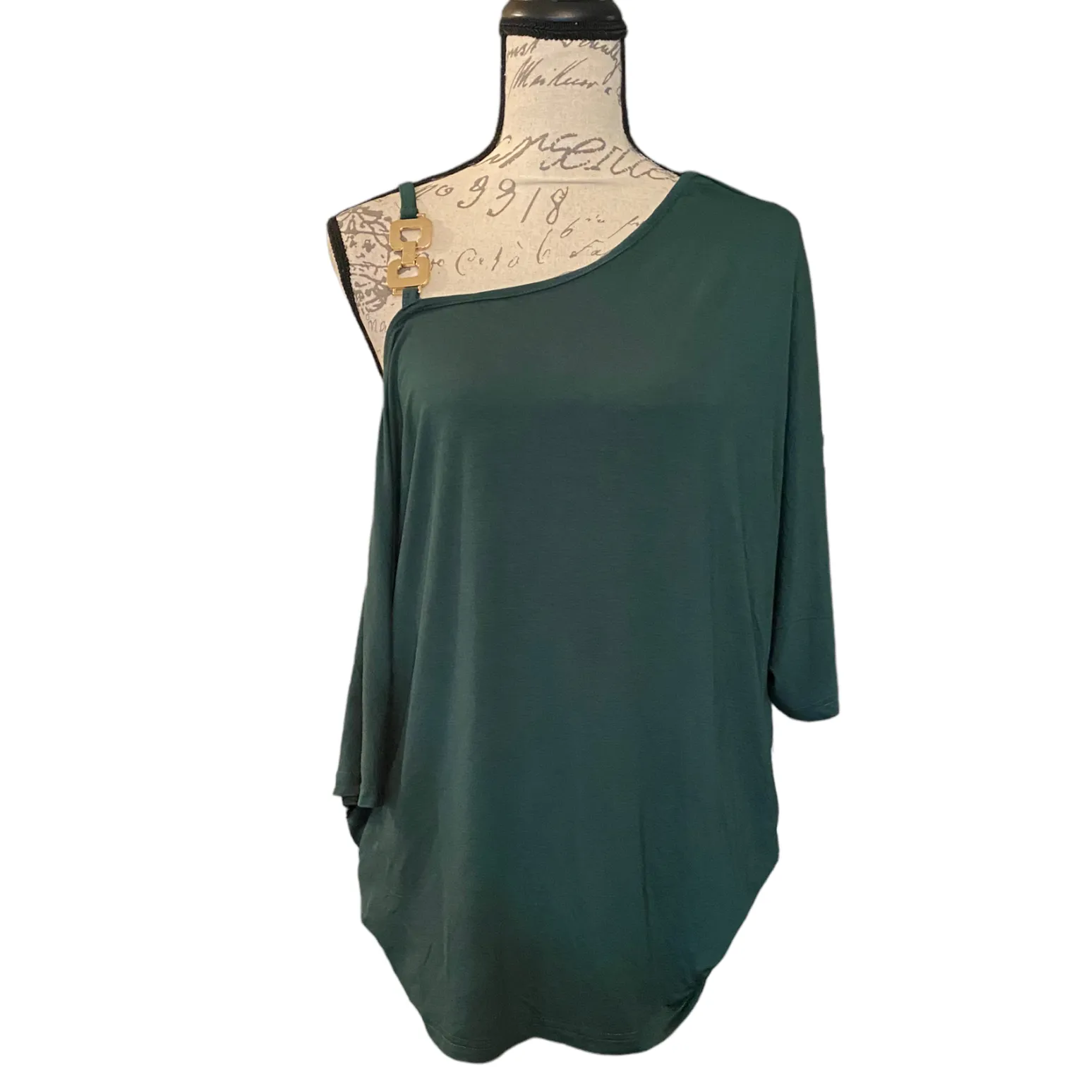 Bloomchic Green One Shoulder Modal T-Shirt Size 14/16