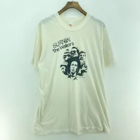 Bob Marley Museum Burnin The Wailers Vintage White T-shirt Size XL