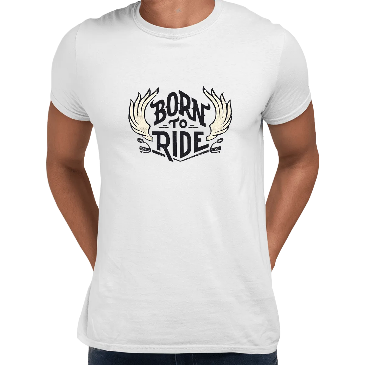 Born To Ride Biking T-shirt for Beard Minds