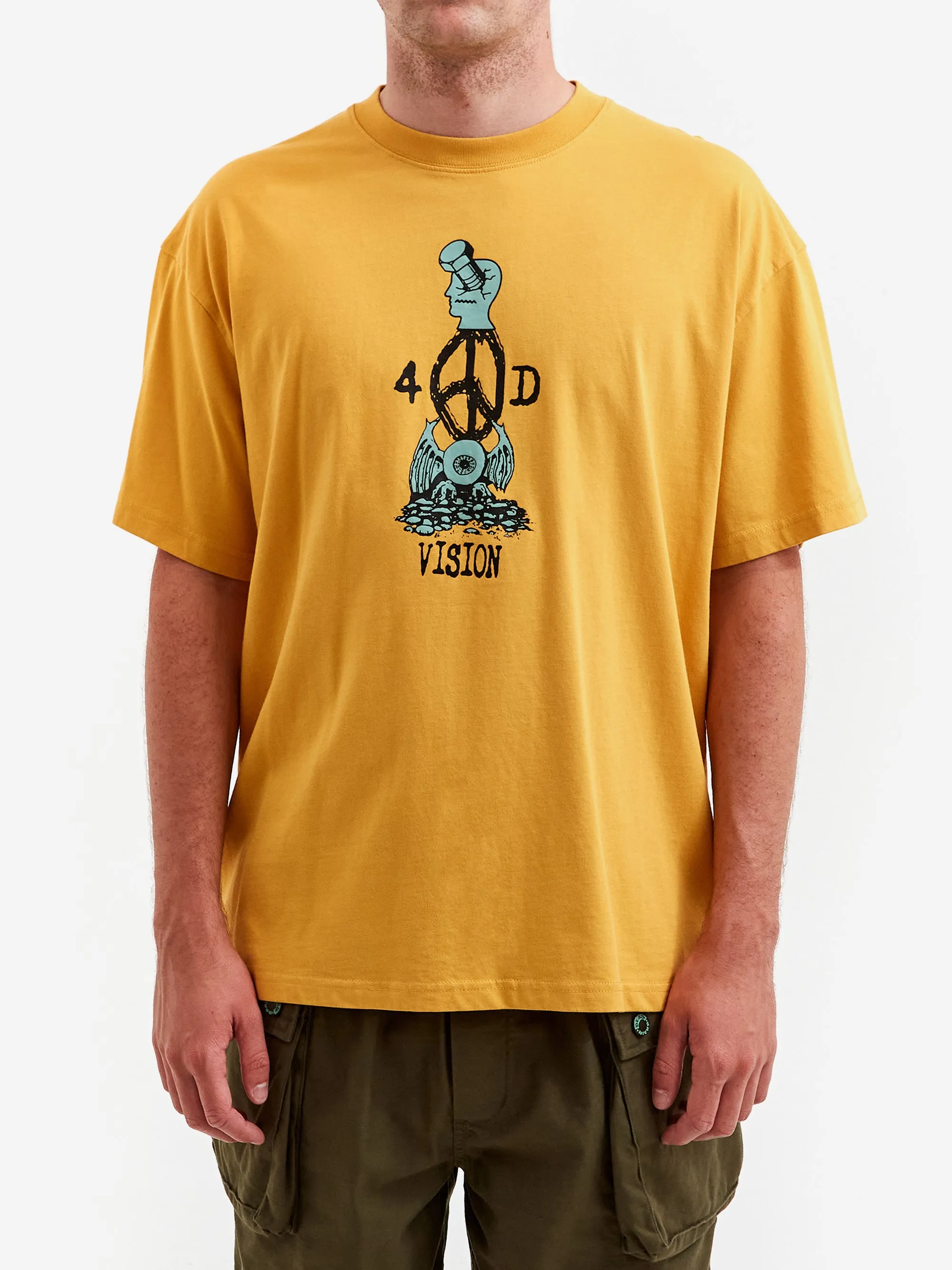 Brain Dead 4D Vision Totem T-Shirt - Sand