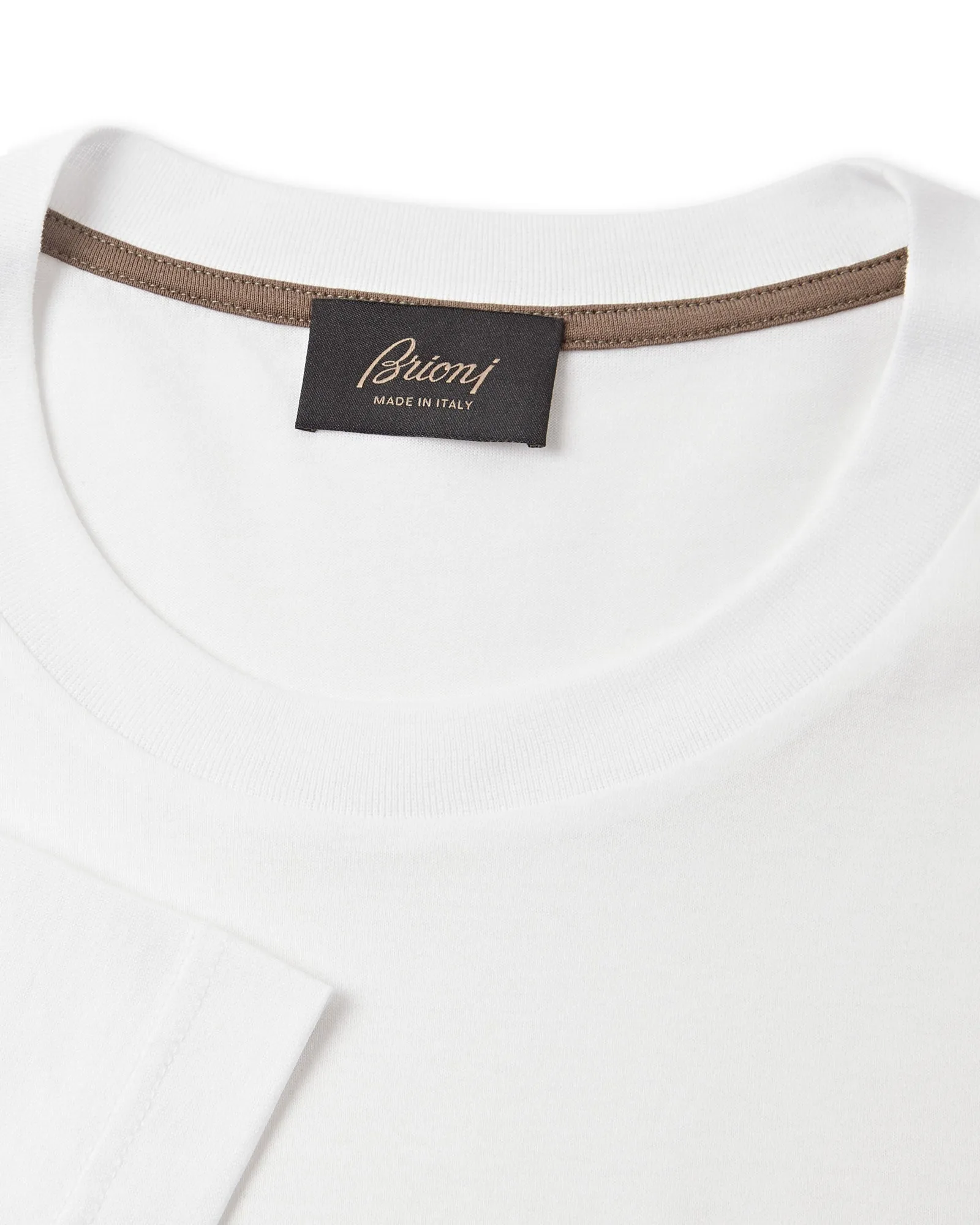 Brioni Short Sleeve Golf Branded T-shirt (White)