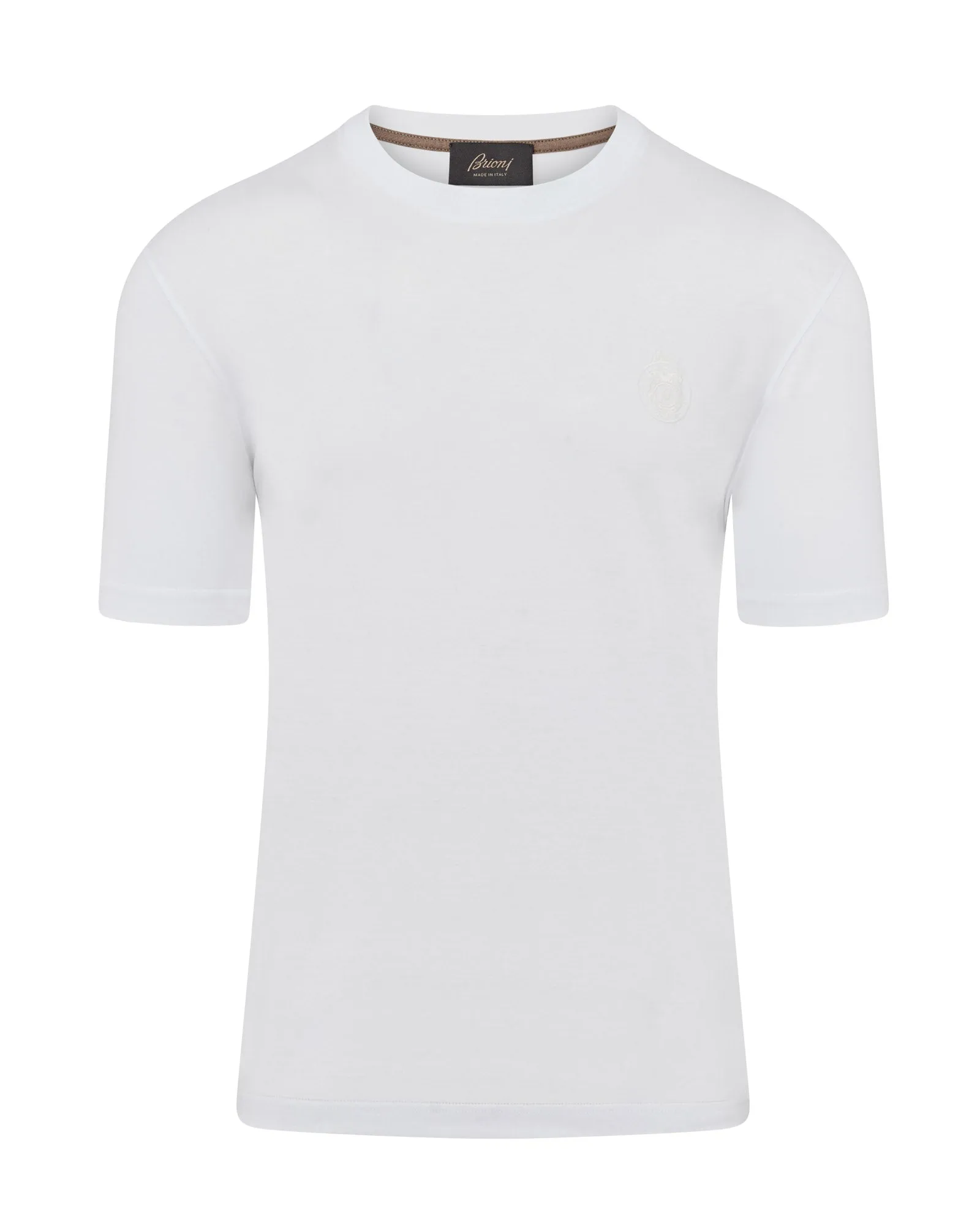 Brioni Short Sleeve Golf Branded T-shirt (White)