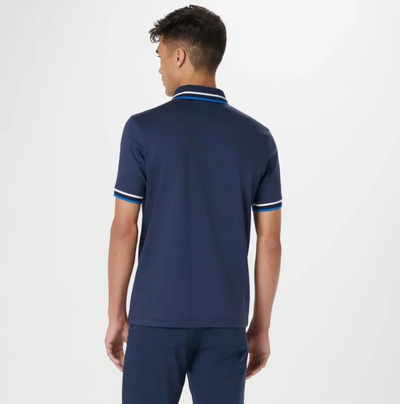 Bugatchi Tipped Solid Polo, Navy