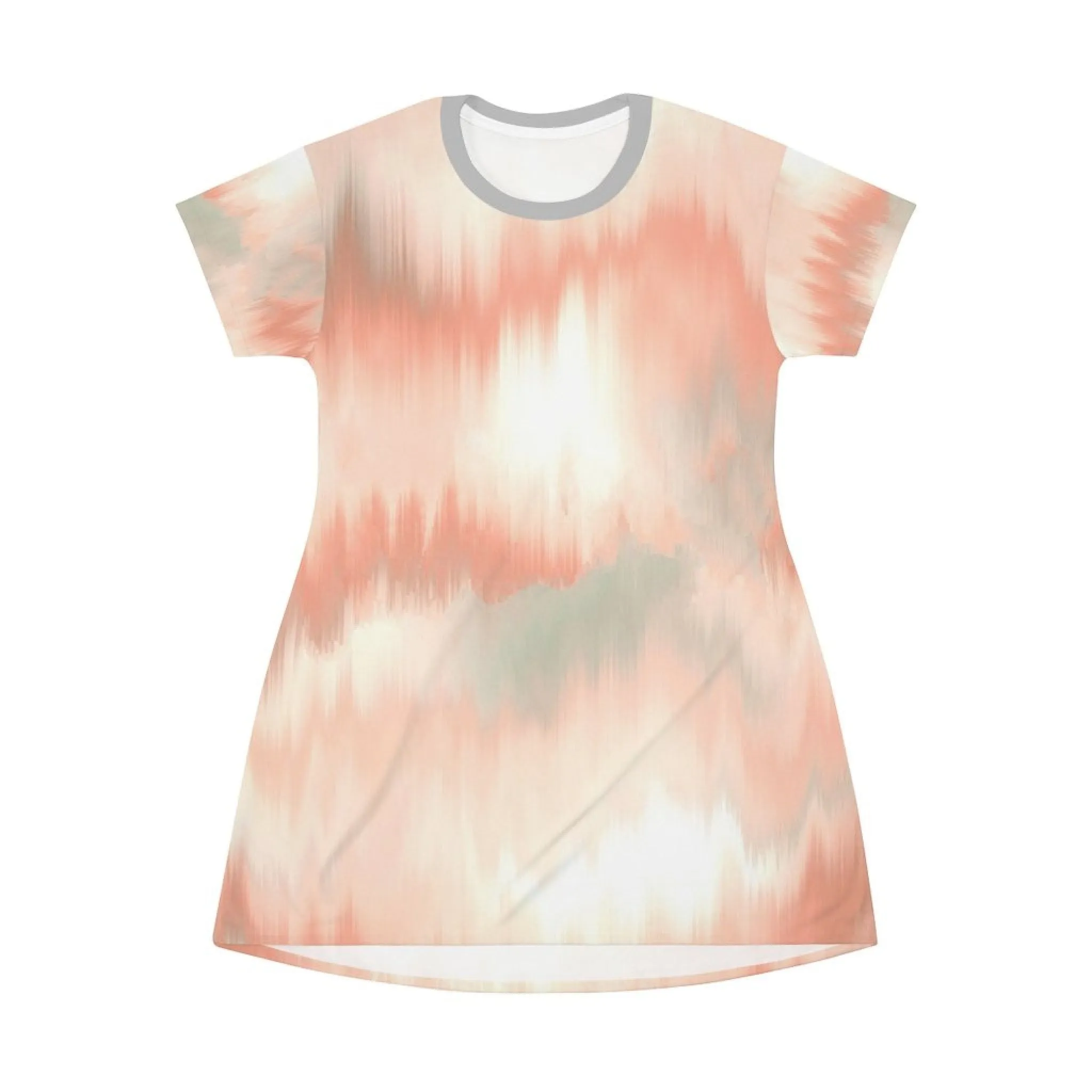 Bynelo Tie Dye Mud Colour Print T-shirt Dress