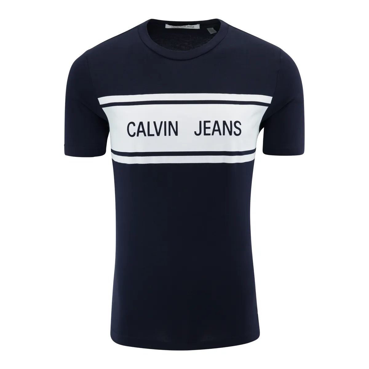 Calvin Klein Men's Jeans Striped T-Shirt Night Sky