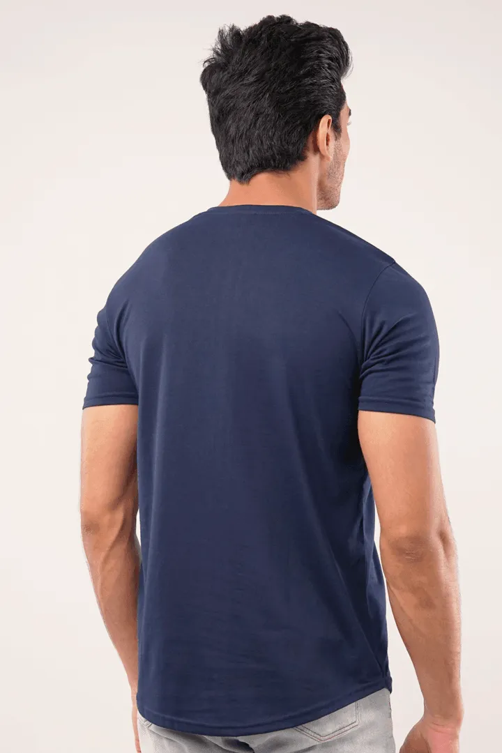 Cerulean V-Neck T-Shirt - Navy Blue