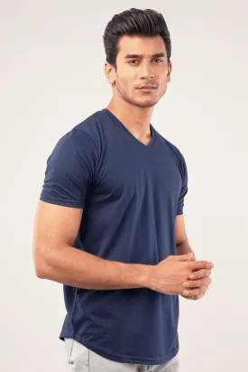 Cerulean V-Neck T-Shirt - Navy Blue