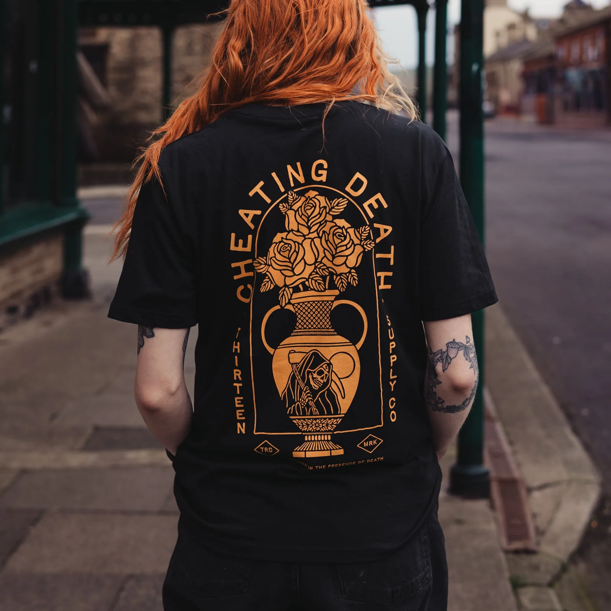 CHEATING DEATH - BLACK UNISEX T-SHIRT