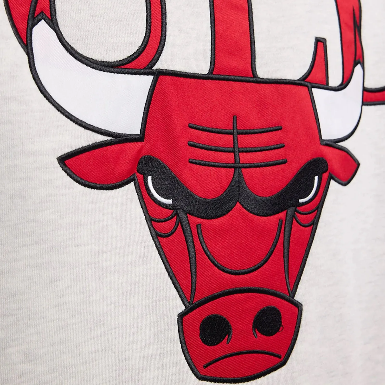 Chicago Bulls Shooting Crew Silver Marle Long Sleeve Sweatshirt by Mitchell & Ness