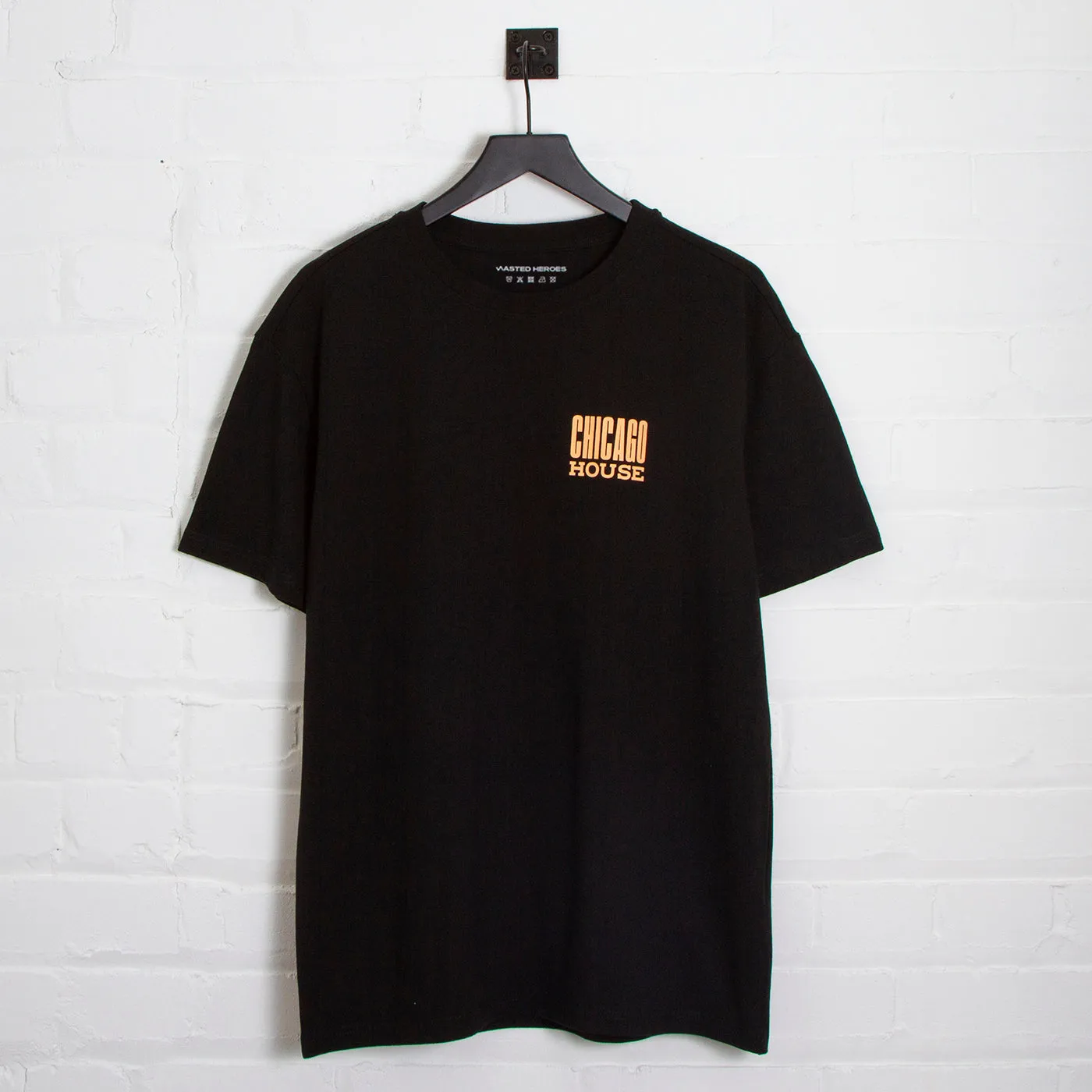 Chicago House Back Print - Oversized Tshirt - Black