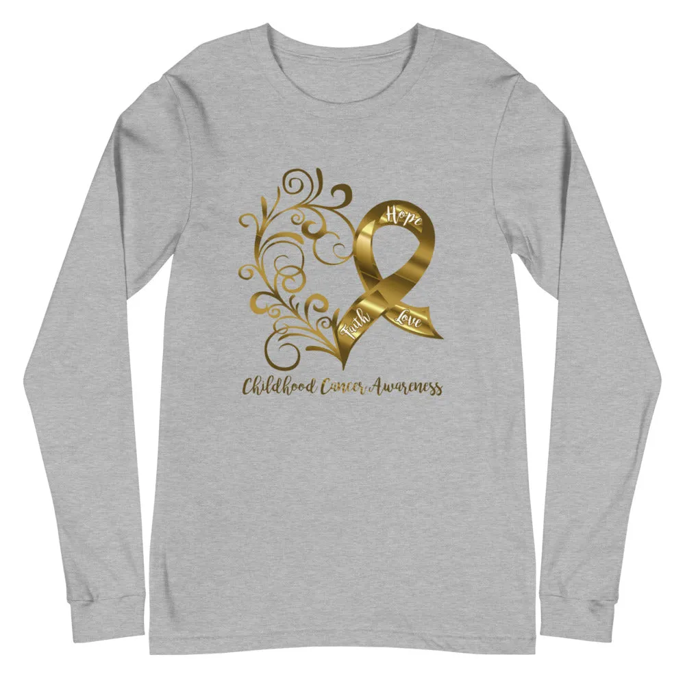 Childhood Cancer Awareness Adult Long Sleeve Tee