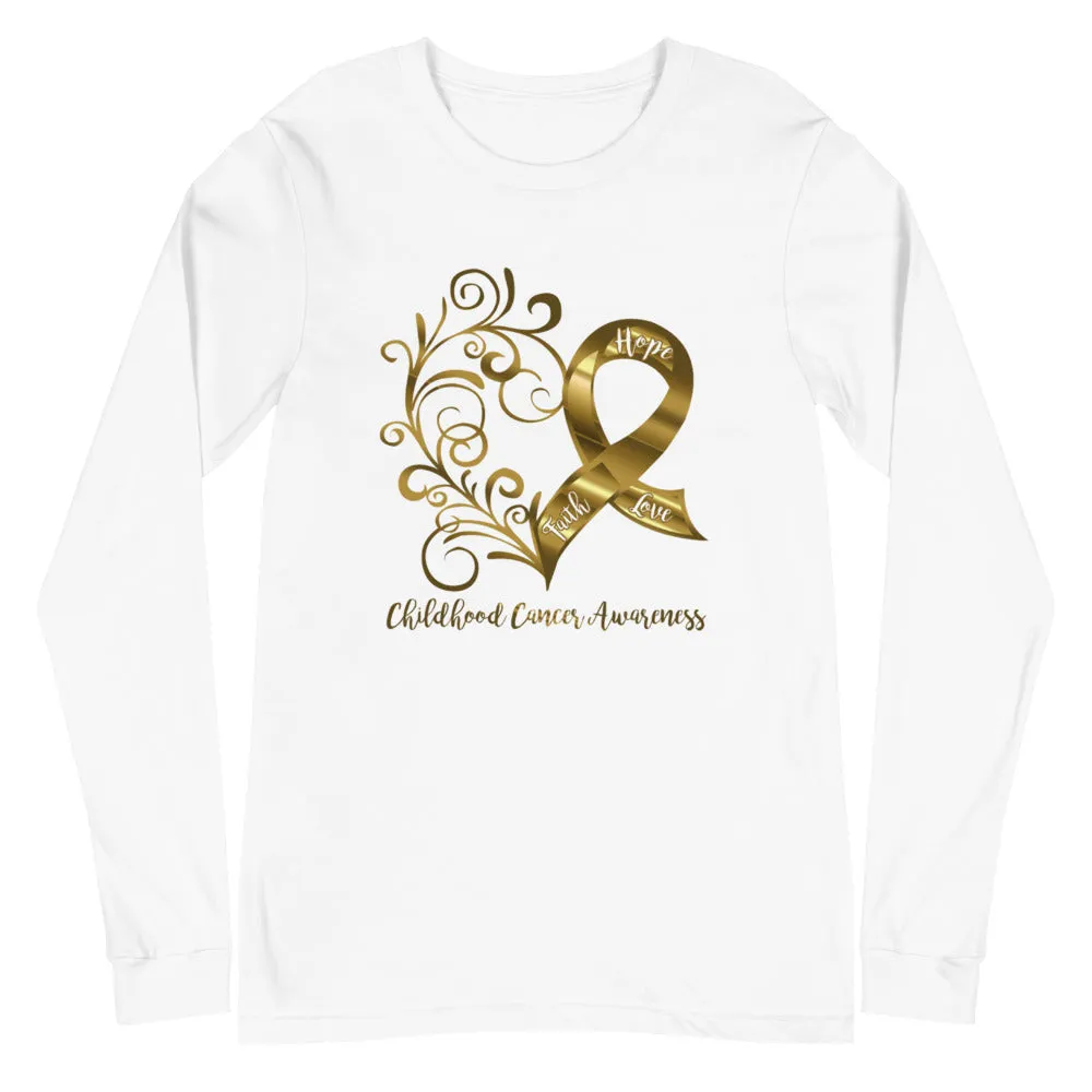 Childhood Cancer Awareness Adult Long Sleeve Tee