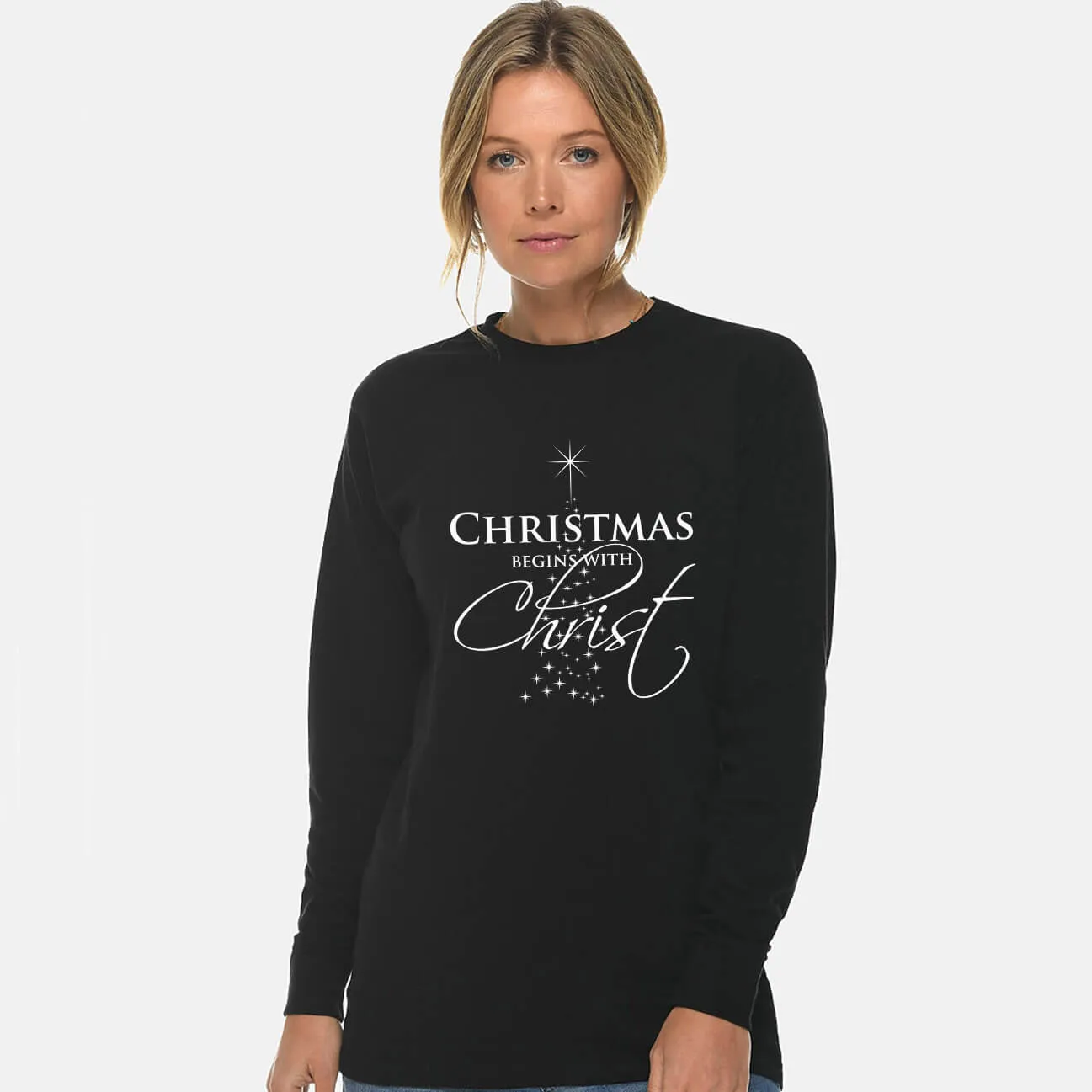 Christmas Begins With Christ Unisex Long Sleeve T Shirt