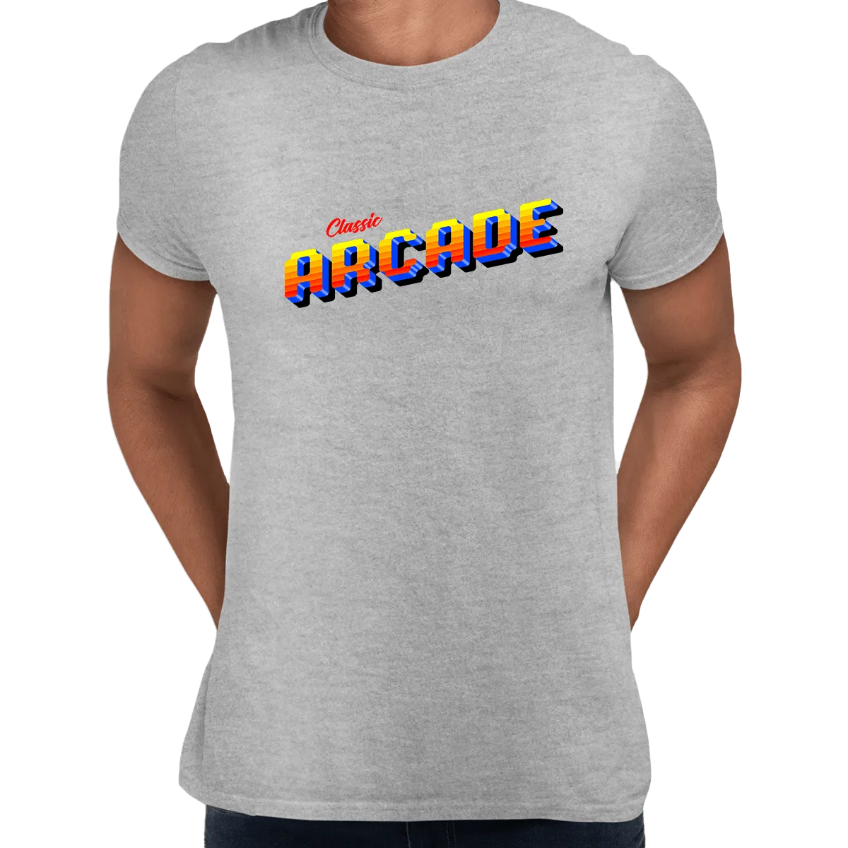 Classic Arcade Vintage Sign Retro 80's Style Crew Neck t shirt