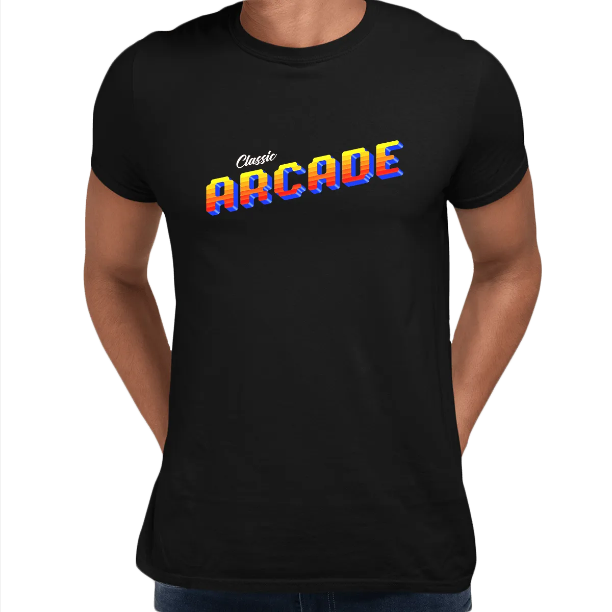 Classic Arcade Vintage Sign Retro 80's Style Crew Neck t shirt