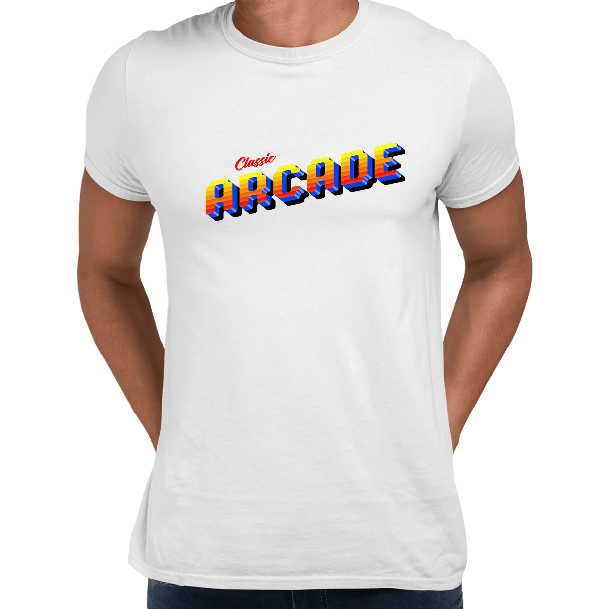 Classic Arcade Vintage Sign Retro 80's Style Crew Neck t shirt