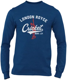 CLASSIC GRAPHIC LONG SLEEVE CRICKET T-SHIRT(Black or Navy Blue)