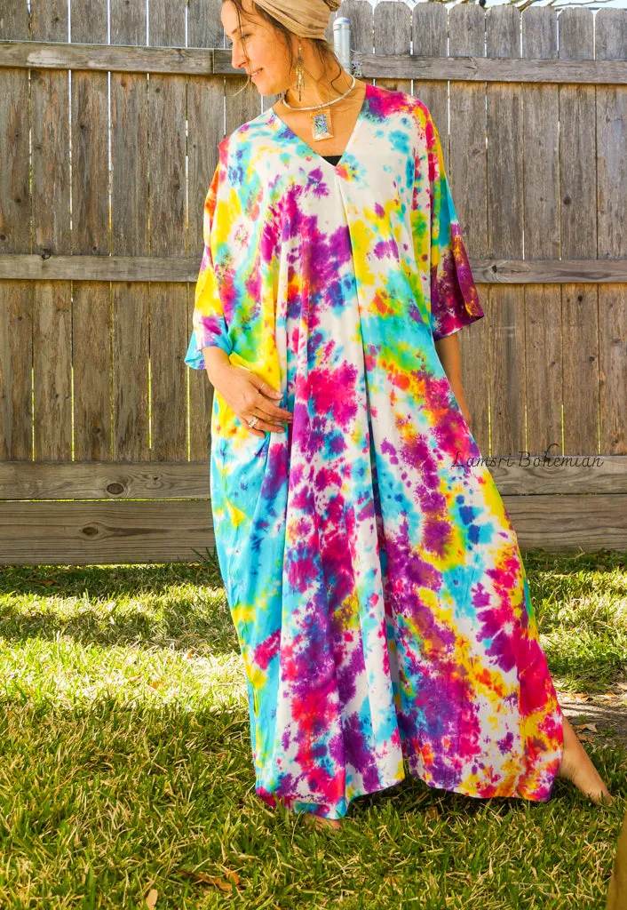 Colorful Iced Tie Dye Kaftan