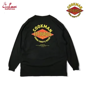 Cookman Washed Long Sleeve Tees - FAT Mean : Black