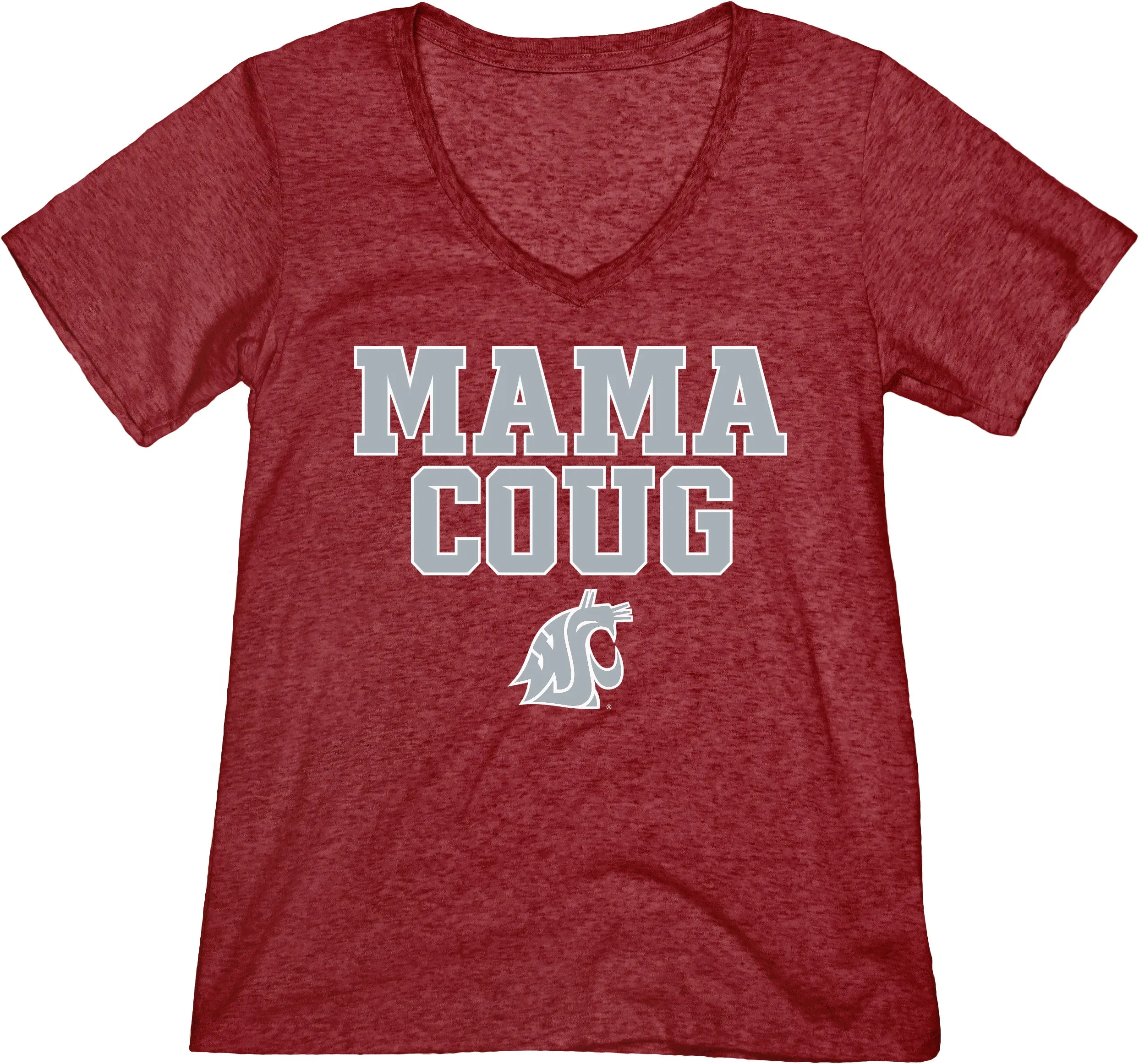 Crimson Coug MAMA V-Neck Tee