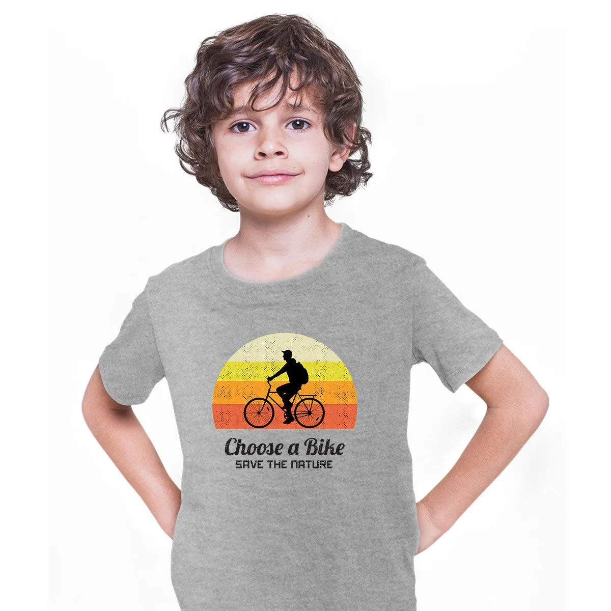 Cycling T-Shirt Choose a Bike-Save the nature Bicycle Racer Road T-shirt for Kids