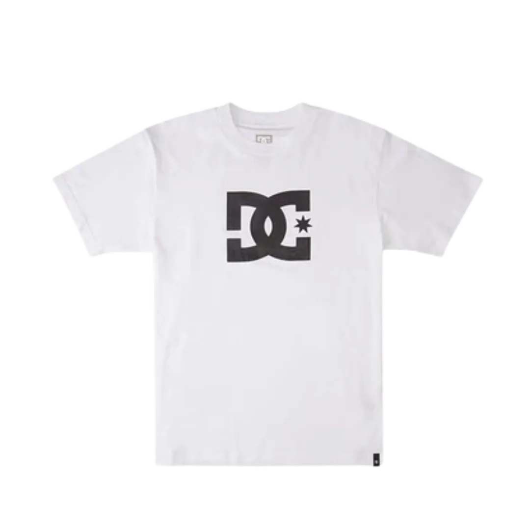 DC  Star T Shirt - White with Black Logo