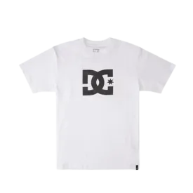 DC  Star T Shirt - White with Black Logo