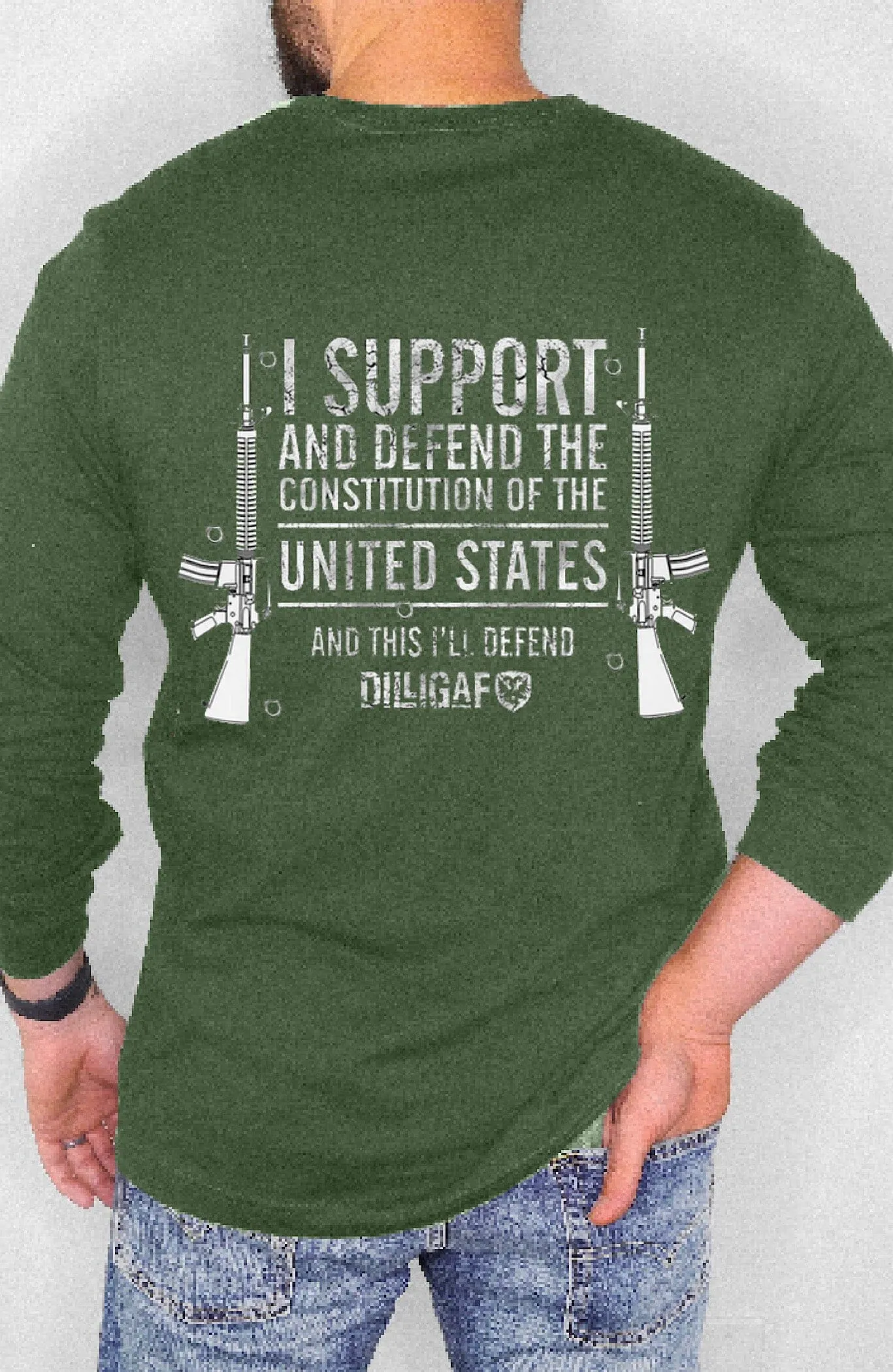 Dilligaf Support and Defend Black Longsleeve