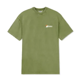 Distressed Pigment Dyed Tee, Washed Army