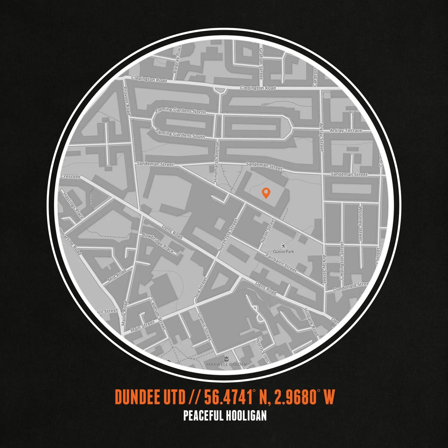 Dundee United Location T-Shirt Black