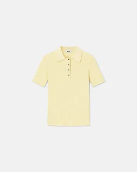 Elani - Sale Terry-Knit Polo - Pale Yellow