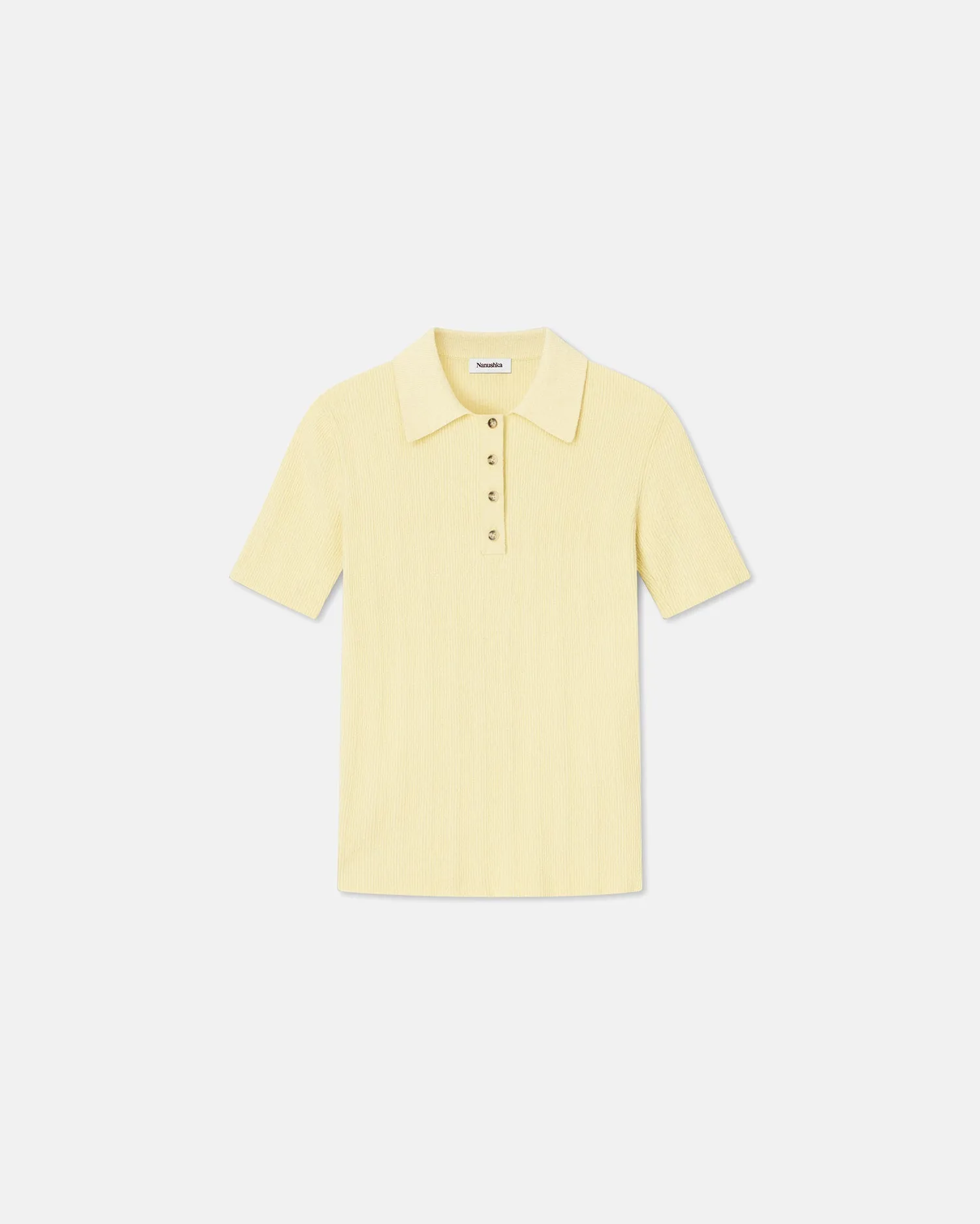 Elani - Sale Terry-Knit Polo - Pale Yellow