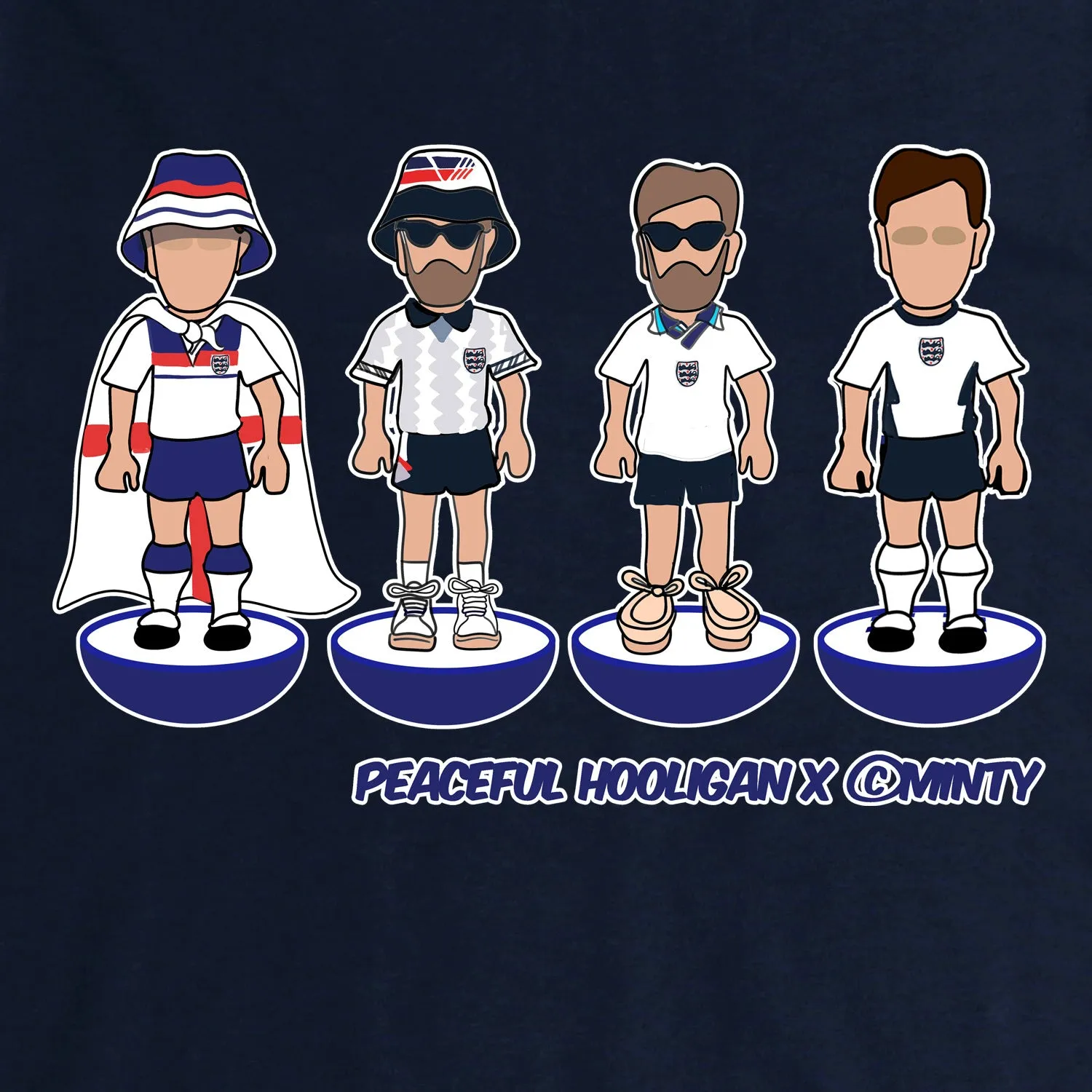 England Subbuteo T-Shirt Navy