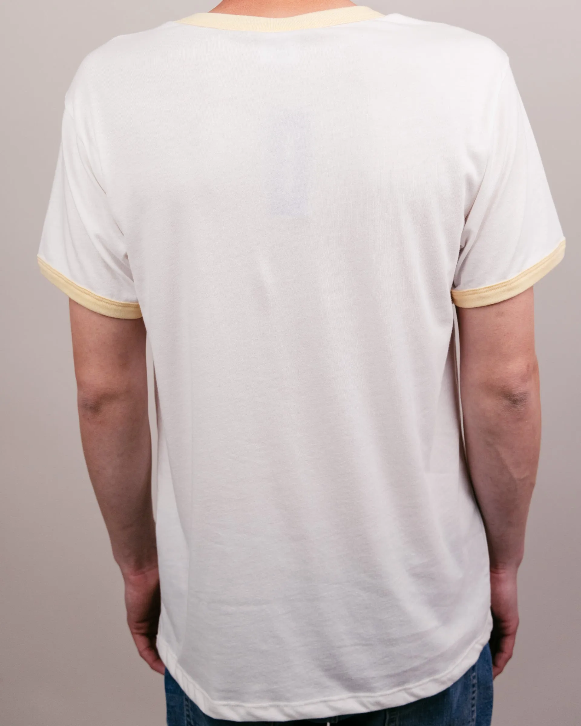 Essential White & Butter Unisex Ringer