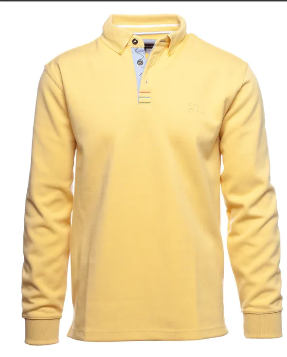 Ethnic Blue - Long Sleeve Polo-shirt