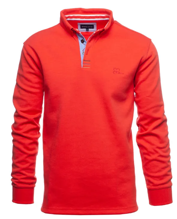 Ethnic Blue - Long Sleeve Polo-shirt