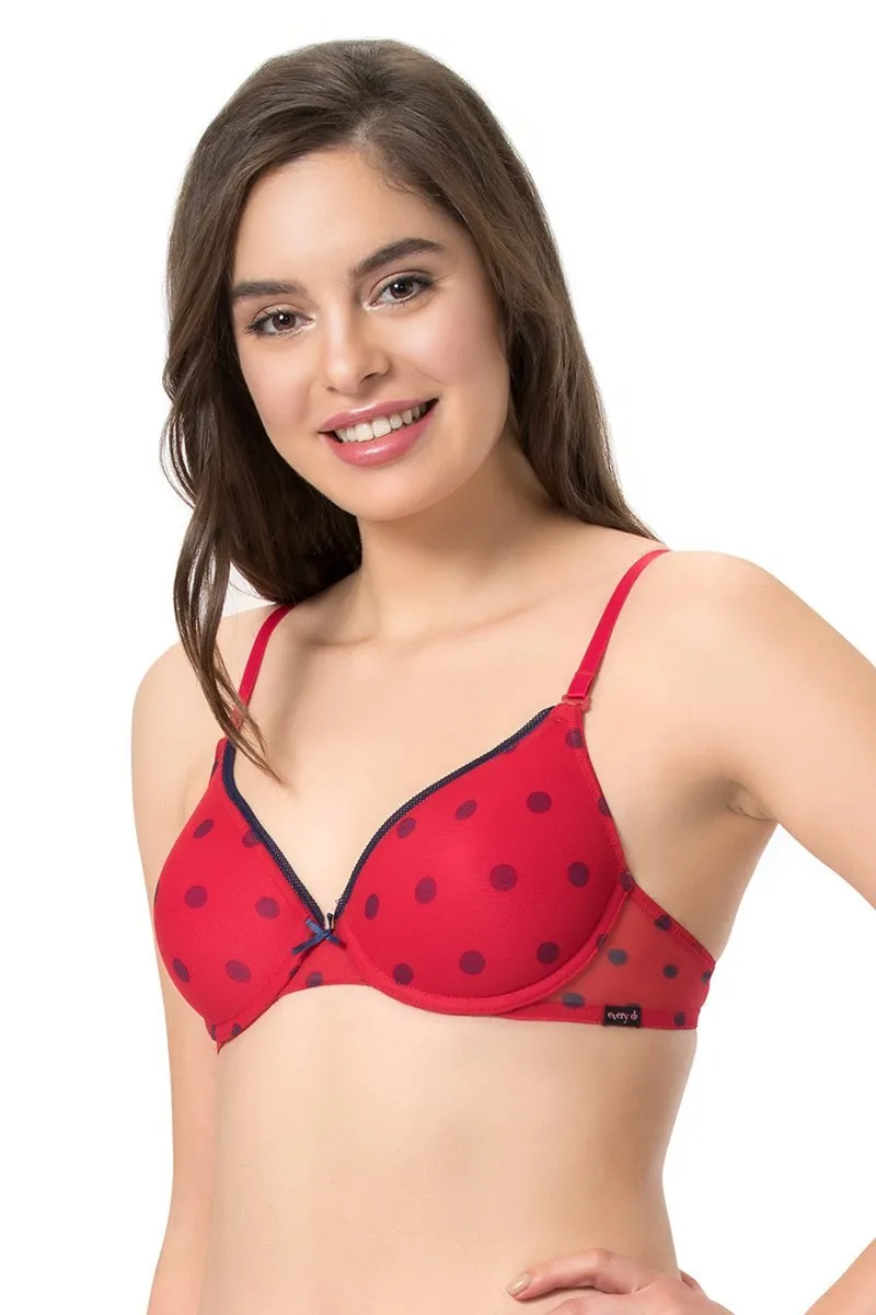 every de Bae Full Cover Padded Underwired T-shirt Bra - Crimson