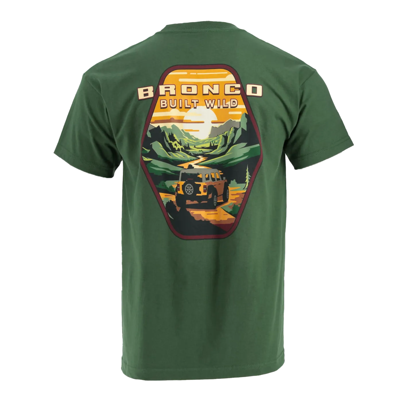 Ford Bronco Men's Built Wild Badge Short Sleeve T-Shirt