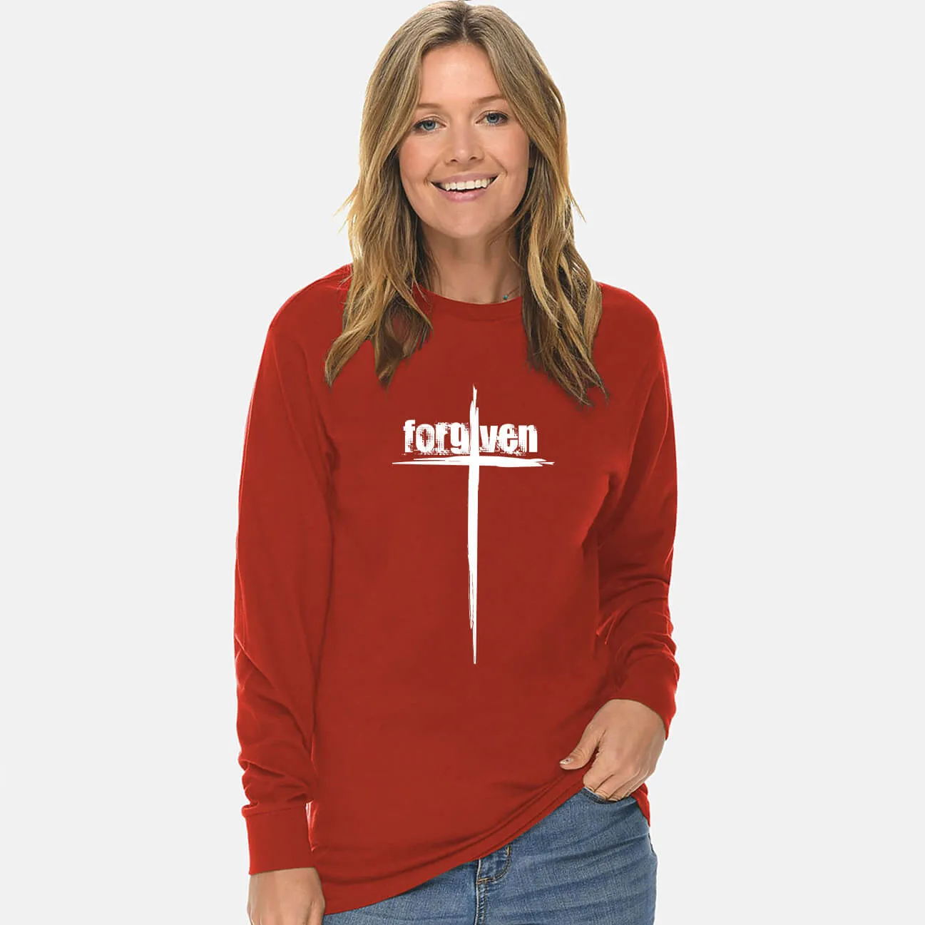 Forgiven Cross Unisex Long Sleeve T Shirt