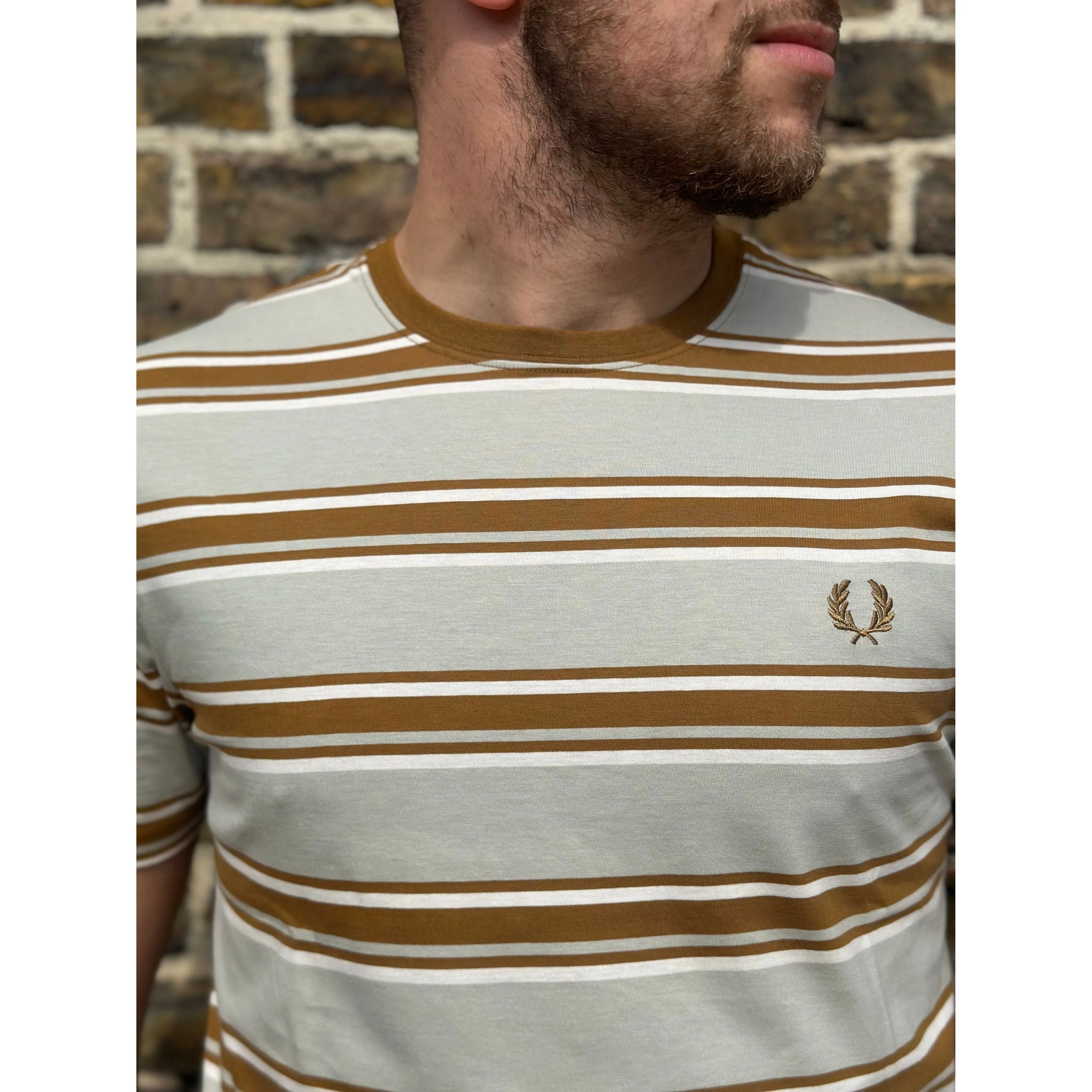 Fred Perry - M6557 Silk Pea Striped - T-Shirt