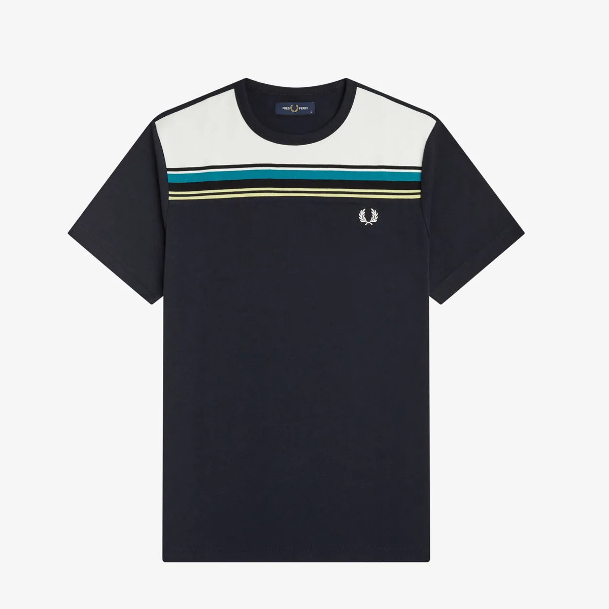 Fred Perry Striped Chest Panel T-Shirt