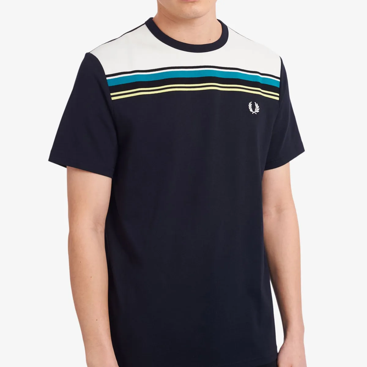 Fred Perry Striped Chest Panel T-Shirt