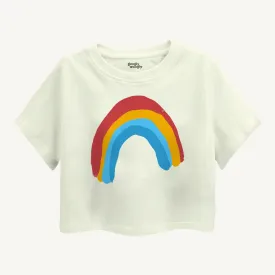 Girls Rainbow Love Crop