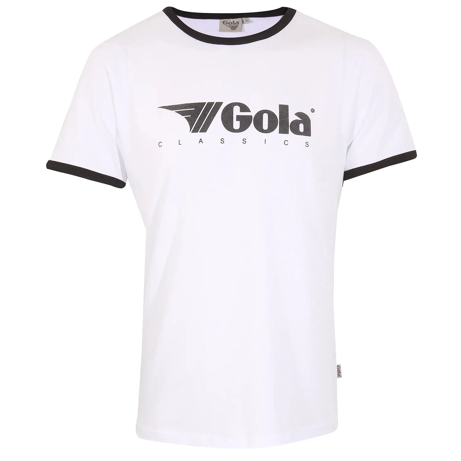 Gola - White & Black Short Sleeve Ringer - T-Shirt