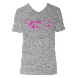 Grey Cupcake Polish V-Neck Tshirt