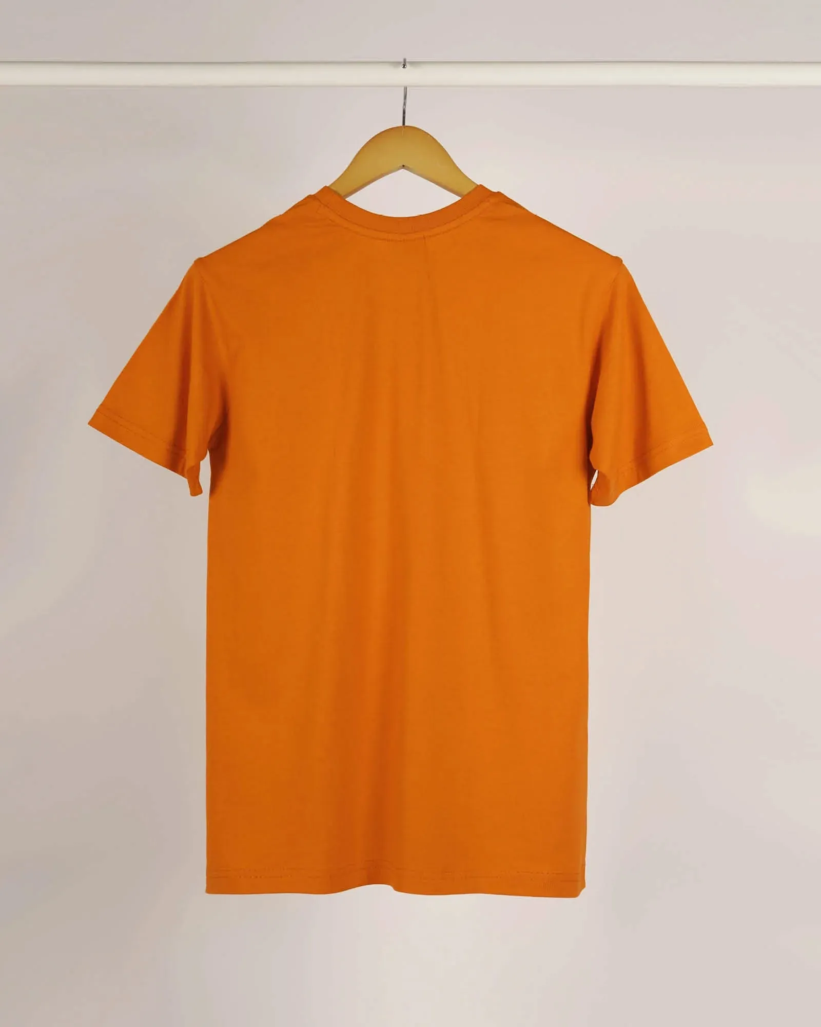 Half Sleeves Crew Neck: Orange