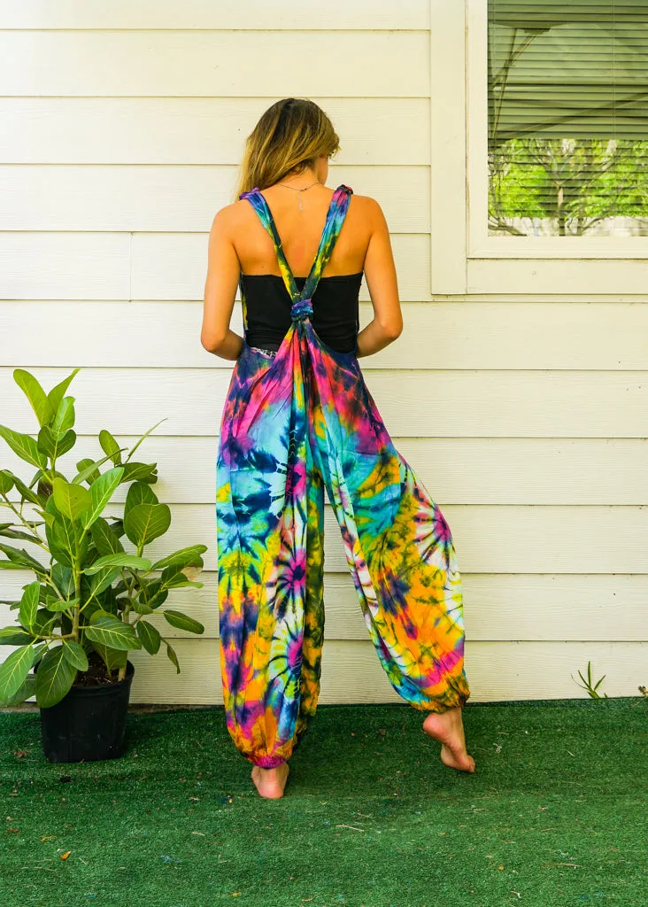 Hand Dyed Hippie Racerback Jumpsuit Romper