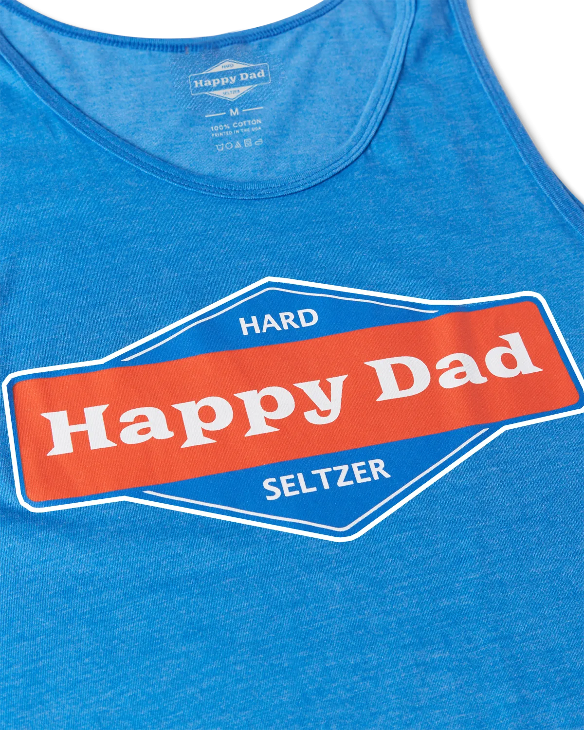 Happy Dad Front Logo Tank Top (Royal)