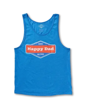 Happy Dad Front Logo Tank Top (Royal)